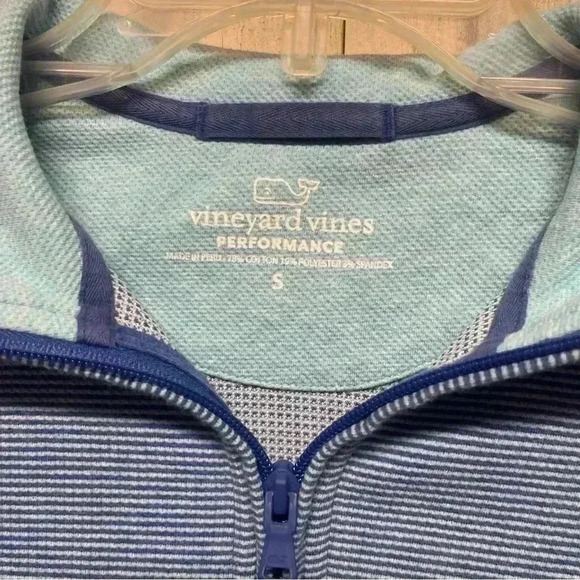 Vineyard Vines Performance 1/4 Zip Men's S Blue Pullover Stretch Preppy Casual - Picture 3 of 6